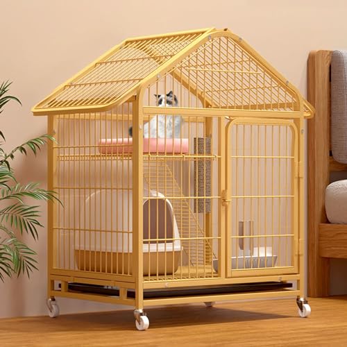 Zusammenklappbarer Katzenkäfig mit Universalrad und Isomatte, Indoor DIY Gehege für mehrere Katzen, Abnehmbarer Metalldraht Laufstall Zusammenklappbarer Katzenkäfig mit Universalrad und Isomatte, Indoor DIY Gehege für mehrere Katzen, Abnehmbarer Metalldraht Laufstall von Generisch