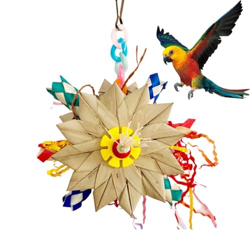 envogelspielzeug, Shredding -Spielzeug für Vögel | Natürlicher Palmwedelvogel -Kauspielzeug - Gewebter Windmühle Design Shredder Accessoires, für Conure Cockatiel Cockatoos und ähnliches Haustier von Generisch