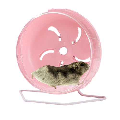 Genikeer 5,5-Zoll Laufrad Hamster, Leises Hamsterrad Hamsterspielzeug, Einstellbarer Stand Silent Hamster Rad, Super Silent Hamster Übungsrad Für Mouse Eichhörnchen Kleintier Haustier von Genikeer