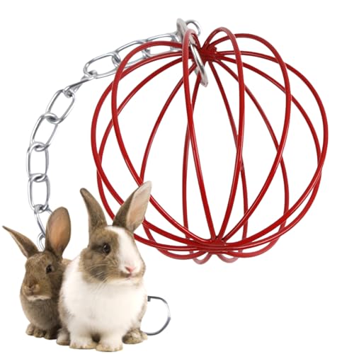 Heuraufe Für Kaninchen | Heu Futterautomat Kaninchenzubehör | Metall Gras Futterball Rack, Hängendes Käfigzubehör für Kleintiere wie Chinchilla und Hamster Heuraufe Für Kaninchen | Heu Futterautomat Kaninchenzubehör | Metall Gras Futterball Rack, Hängendes Käfigzubehör für Kleintiere wie Chinchilla und Hamster von Genikeer