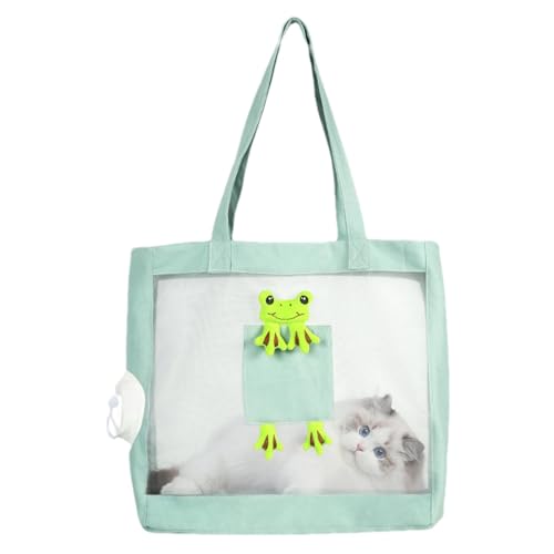 Geonoy Katzen-Reisetasche, Haustier-Schulter-Tragetasche, atmungsaktive Haustiertasche, tragbare Haustiertasche, Tragetasche für Katzen von Geonoy