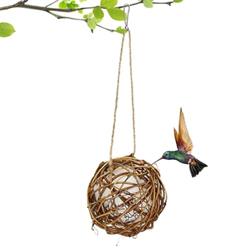 Geonoy Wildvogel-Nisthaus – Kolibri-Nistmaterial, -Vogelhaus, nachfüllbare Vogel-Niststation für Vogelbeobachtung, Terrasse, Garten, Vögel, Zaunkönig, Finken von Geonoy