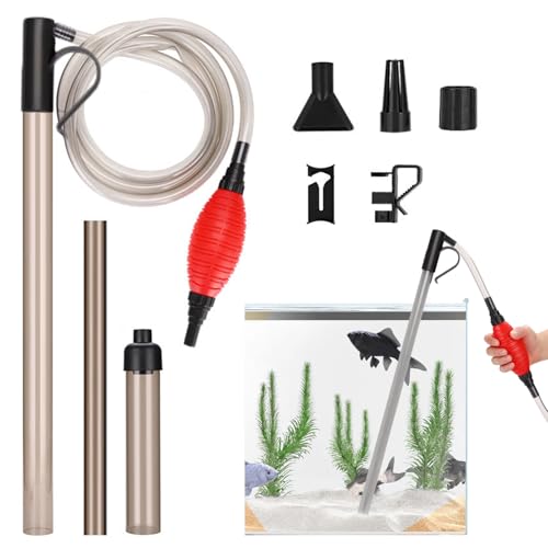 Geoyien Mulmsauger Aquarium, Aquarium Sauger, 10-in-1 Aquarium Wasserwechsel, Schnellwasserwechsler, Aquarium Sandstaubsauger Set, Aquarium Siphon Staubsauger zum Wasserwechsel, Reinigen von Kies von Geoyien