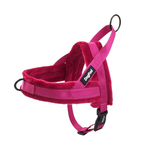 Hundegeschirr aus weichem Flanell, gepolstert, ausbruchsicher, schnell passend, reflektierend, einfach zu trainieren, Größe S, Hot Pink von Gepas