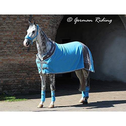 Abschwitzdecke "Exclusive Collection" Silver Edition türkis-grau (125 cm) von German Riding