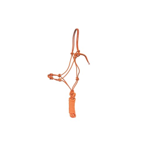 German Riding Knotenhalfter 4 Knots inkl. Strick orange von German Riding