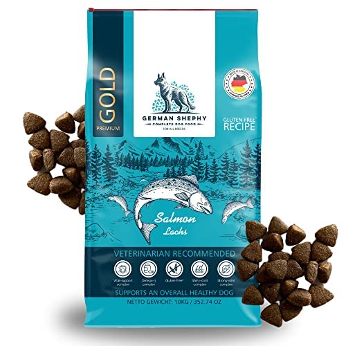 Hypoallergen | Getreidefreies Hundefutter trocken | Mit Lachs & Kartoffel | Für gesunde Haut & glänzendes Fell | Mit hohem Fleischanteil | Leicht verdaulich (3kg) von German Shephy Complete Dog Food