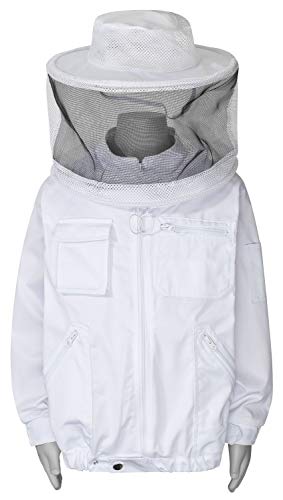 Germerott Bienentechnik Imkerschutzjacke für Kinder weiß mit abnehmbarem Schleier (122/128) von Germerott Bienentechnik