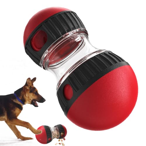 Futterball Für Hunde, Schnüffelball Für Hunde,interaktives Hundespielzeug Futter, Hundespielzeug Unzerstörbar,Slow Feeder Hundenapf, Hundespielzeug Intelligenz, Für Große Mittlere Kleine Hunde-Red von Gerrit
