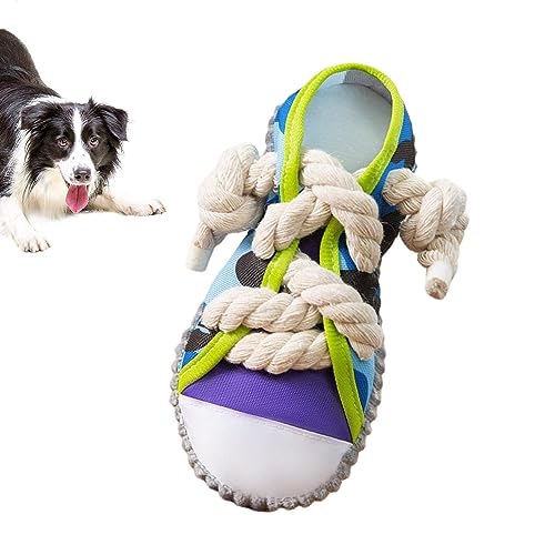 Geruwam Hundespielzeug Schuh | Welpenschuh Kauspielzeug | Sandal Hund Quietschspielzeug Schuhe Spielzeug für Welpen, Haustiere und Besitzer Interaktion, Verhindern Sie Zahnrechner von Geruwam