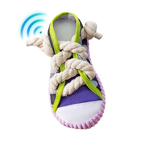 Geruwam Kauspielzeug für Hunde | Langlebiges Welpenschuh-Kauspielzeug | Sandal Hund Quietschspielzeug Schuhe Spielzeug für Welpen, Haustiere und Besitzer Interaktion, Verhindern Sie Zahnrechnung von Geruwam