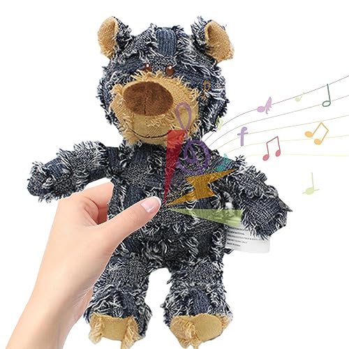 Geruwam Pet Plush Sound Toy | Quietschender Stoffbär Spielzeug für Hunde - Bequemes Kauspielzeug für Hunde, Katzen und andere Kleintiere von Geruwam