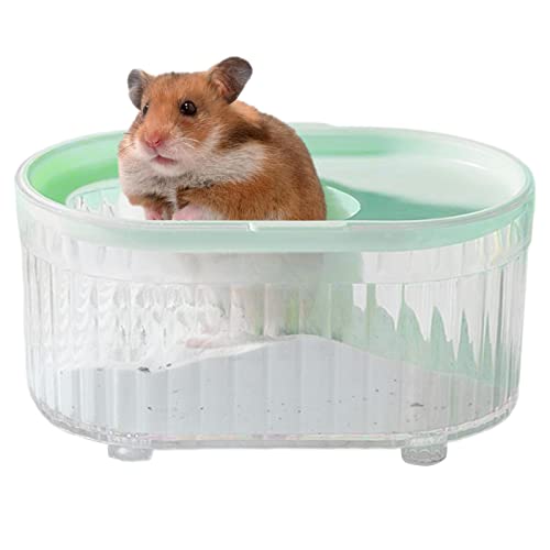 Hamster-Sand-Badebehälter, tragbar, transparent, wiederverwendbar, für kleine Haustiere, Badezimmer, multifunktionale Hamstertoilette für Hamster, Rennmäuse, Maus, Zwerghamster von Geruwam