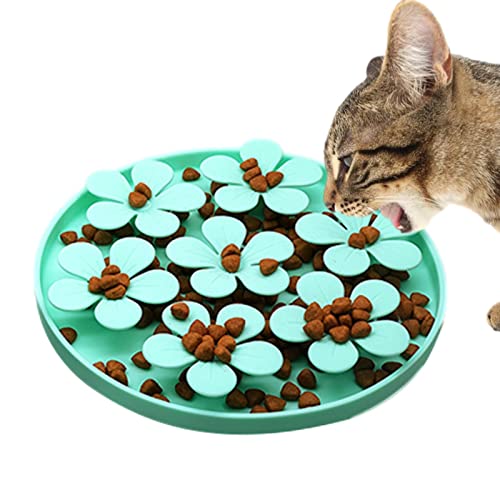 Katzen-Slow Feeders Leckmatte | Fütterungsmatte für Hunde & Katzen | Leckpad, Slow Feeder Hundenapf Beruhigende Leckmatte Langeweile Pet Food Lick Training Matte, Buttermatten zum Baden und Pflegen von Geruwam