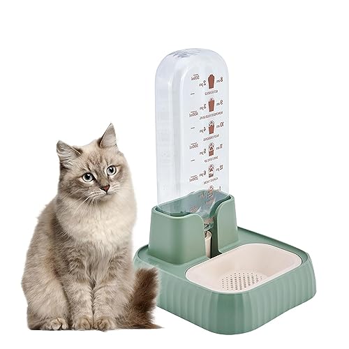 Katzen-Wasserspender – 500 ml Katzen-Wassernapf, ABS-Material, Hundewasserspender, Siphon Nachfüller, automatischer Katzenfutterspender, Haustier-Wasserspender für Hunde, Kätzchen, Katzen von Geruwam