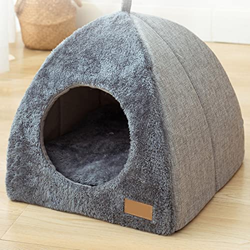 Katzenhöhlen Bett Katzenbett, Katzenhaus Indoor, Hundehöhlenbett, Haustierzelt, Höhlen Iglu Bett Für Katzen/kleine Hunde, Kätzchenbett, Katzenzelt, Katzenbetthaus Mit Abnehmbarem, Waschbarem Kissen von Gesuter