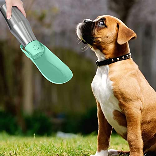 Tragbare Hundewasserflasche, 2 in 1 Hundewasserflaschen zum Spazierengehen, 765 ml Katzen-Wasserflaschenspender mit guter Dichtleistung, Haustier-Wassernapf für Welpen, Spaziergänge, Wandern von Gesuter