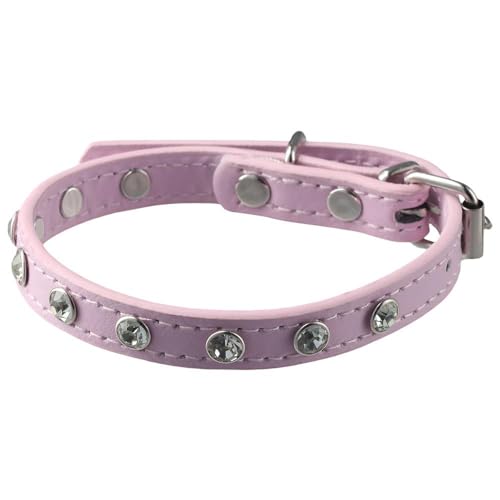 GetCoupon 1 x Hundehalsband für Welpen, verstellbar, mit Kristalldiamanten, funkelnd, ausgefallenes Halsband für Mädchen, Welpen, Katzen, Rosa von GetCoupon