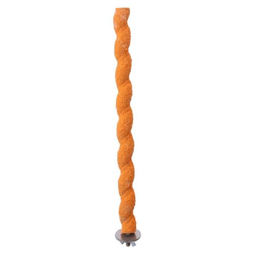 GetCoupon Holz Vogel Schleifkralle Stick Halterung Spielzeug Orange Papagei Zahn Schleifen Stick Spielzeug Vogel Frosted Stehstab Spielzeug Familie von GetCoupon