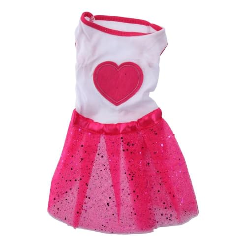 GetCoupon Kleid für Hunde und Katzen, Tutu, Prinzessinnenkleid, kleines Tier, Welpenkleid, Welpen-Shirt-Rock, Hundekleider, Herz-Welpen-Hundekleid von GetCoupon