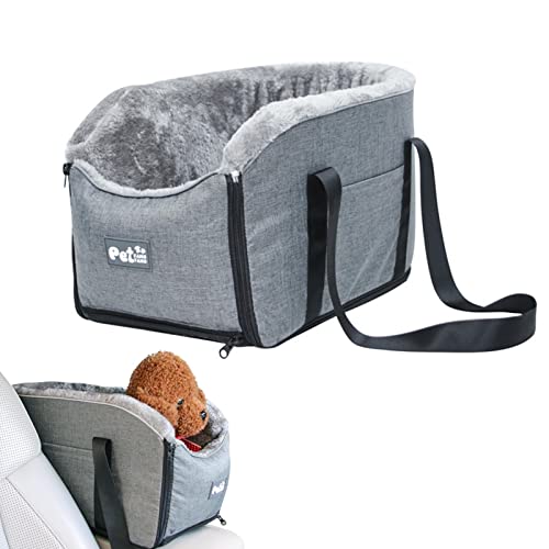 Auto Mittelkonsole Hundesitz - Hunde Autositze für kleine Hunde - Hundeautobett - Kleine Hund Katze Booster Sitz - Katzenbett Reise Haustier Carrier - Abnehmbarer und waschbarer Hund Katze Autositz von Geteawily