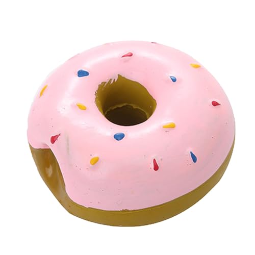 Geteawily Donut-Hundespielzeug, kaubares Latex-Quietschspielzeug in Donut-Form für Hunde, niedlich, bissfest, multifunktional, Kauspielzeug, Trainingszubehör für Haustiergeschäft, Cattery, Zuhause von Geteawily