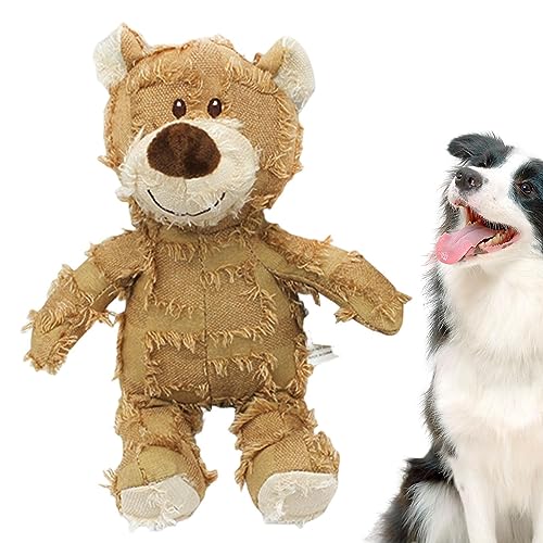 Geteawily Extreme Bear Hundespielzeug | Haustier Plüschbär Spielzeug für Hunde | Plüsch Hund Quietschspielzeug | Mehrzweckbär Hundebegleiter für schwere Kauer | Gefüllter Plüschbär Kauspielzeug | von Geteawily