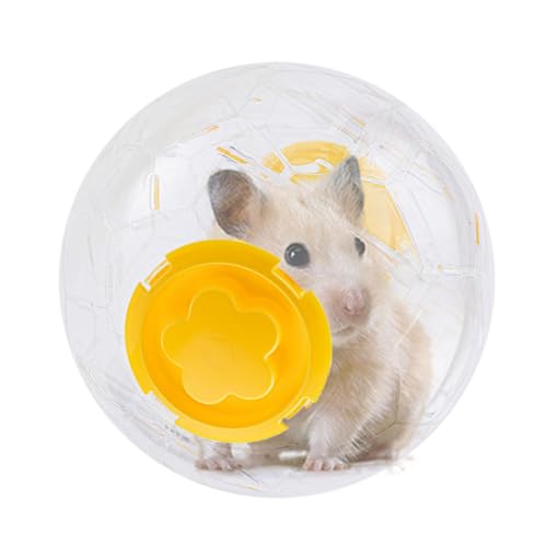 Geteawily Hamster-Laufball, 15 cm, transparent, für Chinchilla-Käfig-Zubehör, beruhigende Anti-Rutsch-Fitness- für Zwerghamster, kleine Haustiere, um Langeweile zu reduzieren von Geteawily