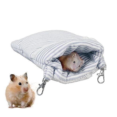 Geteawily Hamsterbett-Schlafsack, Winter-Nistsack für Meerschweinchen, weiche und warme Hausschuhe, Haustier-Bettwäsche, Käfigzubehör für Chinchillas von Geteawily