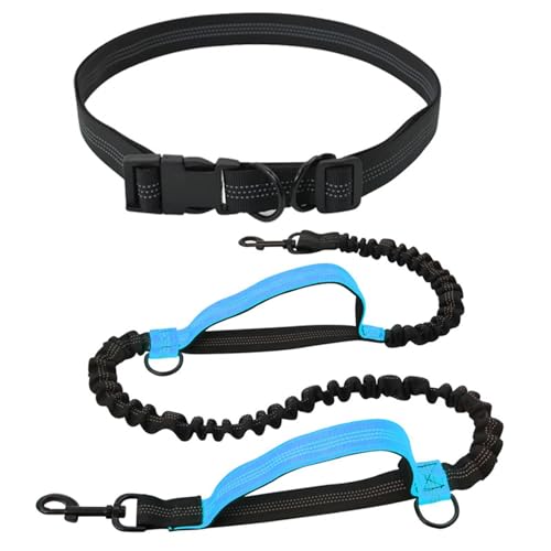 Geteawily Hands Dog Rope – Elastisches Traktions-Hundeseil – Hände reflektierendes Hundeseil, vielseitig verstellbares langes Seil, einfach am Hüftgurt von Geteawily