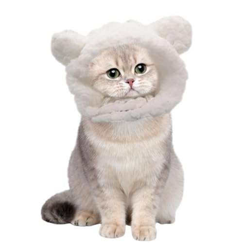 Geteawily Haustier-Kopfbedeckungsmütze - Warme Bärenmütze für Hunde,Verstellbare, atmungsaktive, warme Wintermütze für mittelgroße und kleine Haustiere, Hunde und Welpen von Geteawily