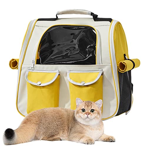 Geteawily Haustier-Rucksack,Oxford-Stoff-Haustier-Katzen-Tragetasche - Robuster Haustierrucksack für kleine Hunde und Katzen, Reisen und Wandern. Bequeme tragbare Tasche von Geteawily