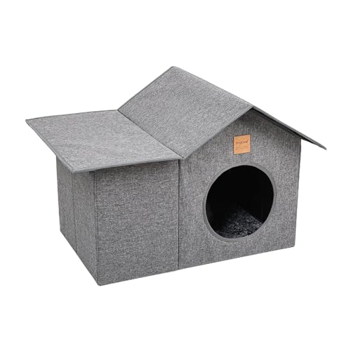 Geteawily Haustierbedarf | Outdoor Hunde- und Katzenhaus - Katzenhäuschen Kaninchen Meerschweinchen Unterschlupf Schatten Haustier Outdoor Katzenhaus für Welpen, Haustiere, Kätzchen, Katze, Kaninchen von Geteawily