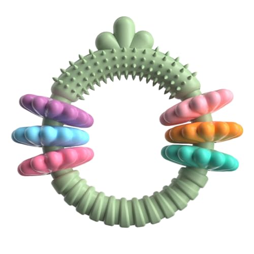 Geteawily Hunde-Beißringe für Welpen, robustes Kauspielzeug für Hunde, Gummi-Kauringe für Hunde, aggressive Kauer, große Hunde, verbessert gesundes Kauverhalten von Geteawily