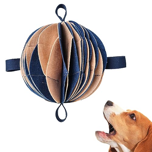 Geteawily Hunde-Leckerli-Ball, unzerstörbares Kauspielzeug für mittelgroße Rassen, aggressive Kauanreicherung, Leckerli-Ball, Leckerli-Spender für Gehirnstimulierendes Spiel von Geteawily