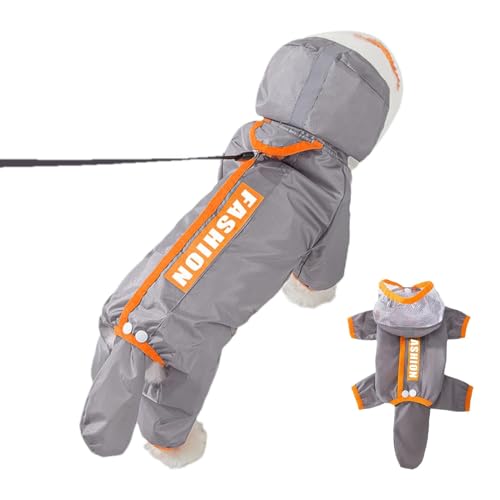 Geteawily Hunde-Regenmantel – Hunde-Regenjacke, Poncho mit Seil, tragbare wasserdichte Kleidung, Haustier-Hunde-Regenmantel für Outdoor-Schutz von Geteawily