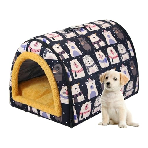 Geteawily Hundehütte, Hundehütte, warmes Schlafnest, Bett, wasserabweisend, Haustierhöhle mit abnehmbarem Kissen für kleine, mittelgroße und große Hunde und Katzen von Geteawily