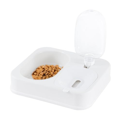 Geteawily Katzenfutter- und Wasserspender-Set, Futternäpfe für Katzen,2-in-1 Wasser- und Futternapf für Hunde | Double Dishes Bunny-Futter-Wasserspender-Set, automatischer Trinkflaschen-Futterspender von Geteawily