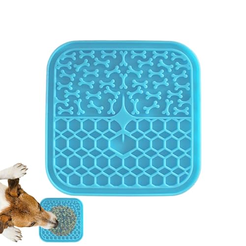 Geteawily Leckpad für Hunde, Leckmatte für Welpen | Slow Feeder Matte für Katze | Weiche Silikon-Leckmatten, Leckmatte für Hunde und Katzen, Haustier-Langsamfütterungsmatte von Geteawily