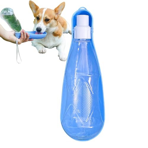 Geteawily Reiseflasche für Hunde, Wasserflaschenspender für Hunde – 450 ml Reisespender für Hunde, für Spaziergänge, faltbar, auslaufsicher, für Welpen, von Geteawily