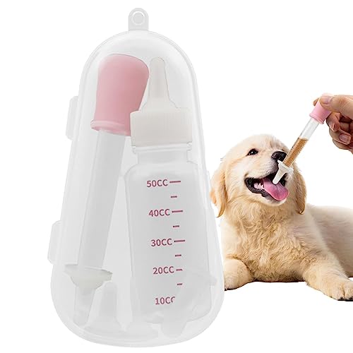 Haustier-Futterflasche, Kätzchen-Milchflasche, Welpen-Stillflasche, Lebensmittelqualität, Futterflaschen-Set mit Pipette, Kätzchenzubehör für kleine Tiere, Kaninchen Geteawily von Geteawily