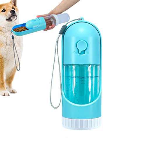 Reise-Wasserflasche für Hunde, tragbare Trinkschale für Welpen, Futter- und Wasserschale für Hunde, 2-in-1-Design, auslaufsicheres Zubehör für kleine Hunde, Katzen und Welpen für die Geteawily von Geteawily