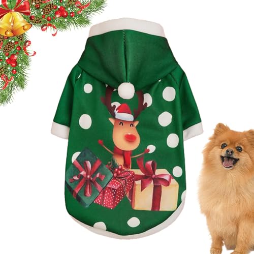 Weihnachtskostüm für Hunde – Kleidung für Haustiere, Kapuzen-Sweatshirt für Hunde, Kapuzen-Sweatshirt für Hunde, Weihnachtskleidung für Haustiere, Geteawily von Geteawily