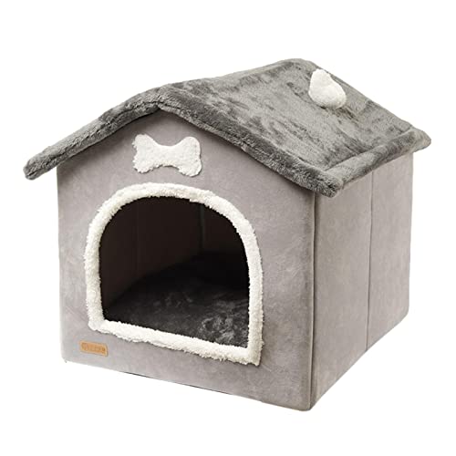 Winter Warm Katzenhaus - Indoor Hundehaus Warmes Hundebett - Plüsch Haustier Haus Hund Katze Zwinger mit Abnehmbarem Kissen Geeignet für Kleine und Mittlere Hunde und Katzen Geteawily von Geteawily