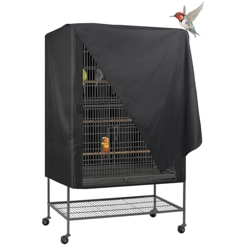 Gettimore 210D Oxford Stoff Haustier Vogelkäfig Baldachin bietet Schutz und Komfort für Vogel im Freien (grau 94 x 61 cm) von Gettimore