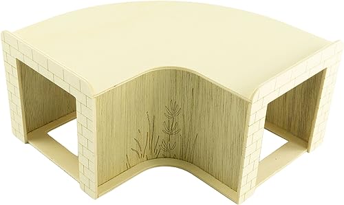 Getzoo 30 cm Holztunnel | Tunnel, Spielzeug, Zubehör zur Beschäftigung für Nager und andere Kleintiere (90 ° Eckig (Ø 8 cm)) von Getzoo