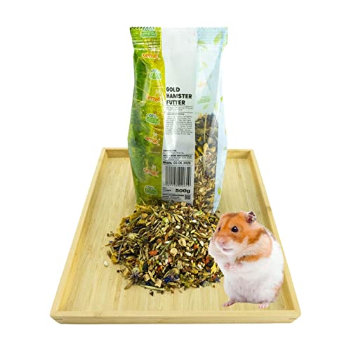 Getzoo Goldhamsterfutter 500g I Naturorientiert & Ausgewogen I Große Auswahl an Urgetreide I Inklusive Früchte & Gemüse I Hochwertige Eiweißquellen I Ohne Wasser-Eiweiß von Getzoo