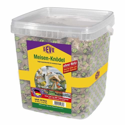 Gevo Meisenknödel, 30 Stück ohne Netz, für adulte Vögel, Vogelfutter, 1 Gramm, All Ages, Vogelbesitzer, Vogelfreunde, Vogelfutter Pellet Meisenknödel, Futter von Gevo