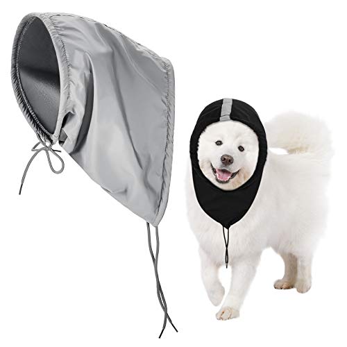 Geyoga 2 Stücke Hund Snood Wasserdicht Hundehals und Ohren Wärmer Hundehals Reflektierend Ohrschal Hund Hund Snood Stirnband Hund Scruff Snood Winterhund Kopfbedeckung Mit Hundehals von Geyoga