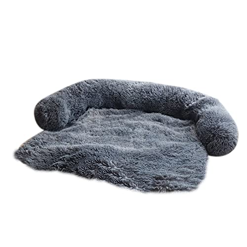 Ggnaxivs Hundebett Sofa Große Hunde Sofa Matte Lange Plüsch Warm Zwinger Haustier Katze Welpen Kissen Waschbare Decke L von Ggnaxivs